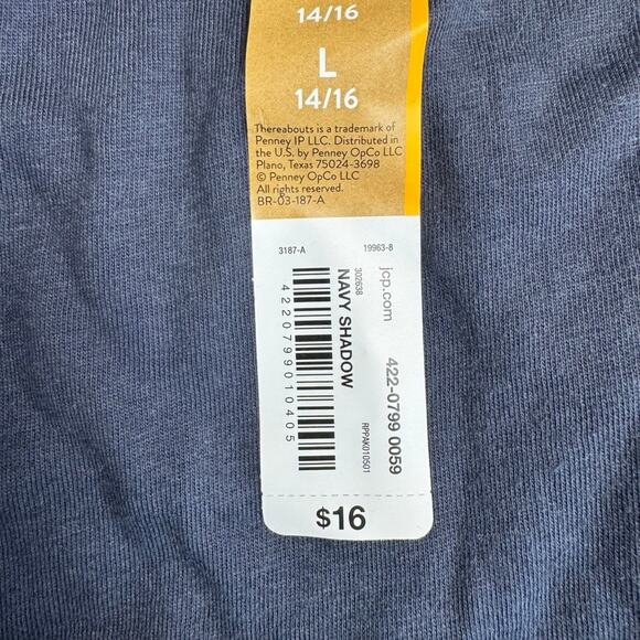 Boys Thereabouts Navy Long Sleeve T-Shirt Size L - Picture 6 of 6